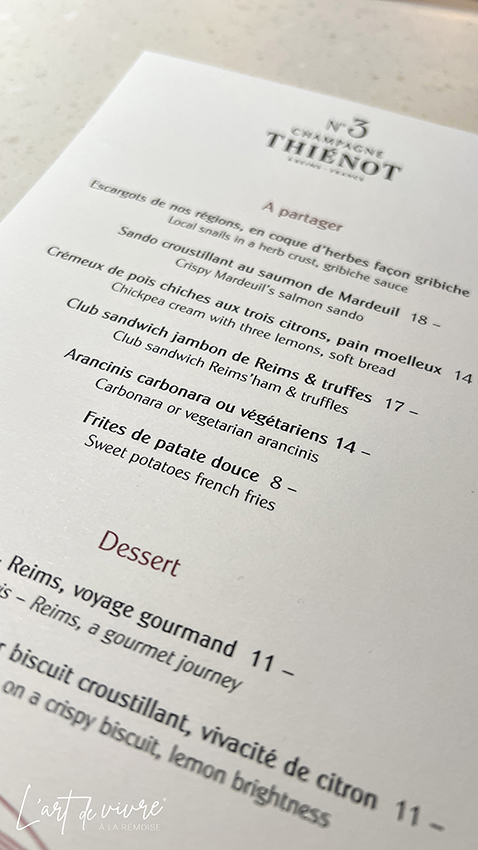 Le numéro 3 champagne Thienot reims